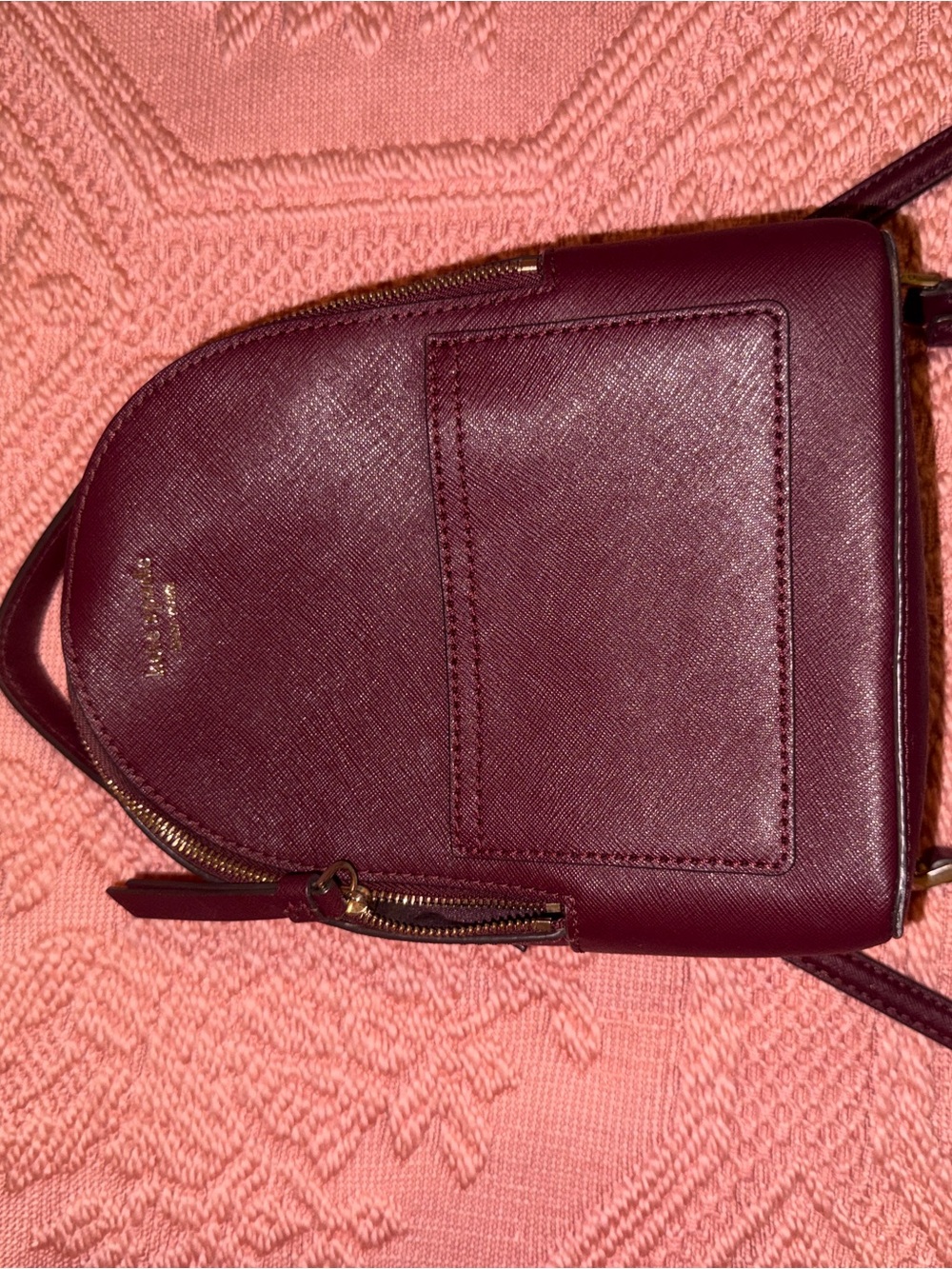 kate spade Saffiano Leather Mini Backpack in Wine